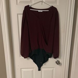 Ricki's Deep Red Long Sleeve Top